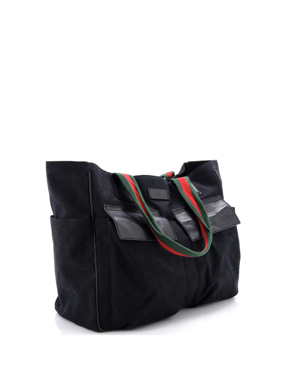 Gucci Double Pocket Web Handle Tote Gg #263876G71B - Picture 2 of 7